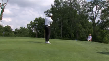 Joel Stalter holes out for birdie at Barbasol