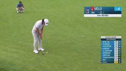 Kevin Velo makes birdie on No. 9 at Rocket Classic