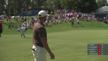 Wyndham Clark holes 13-foot shot for birdie on No. 11 at BMW Championship