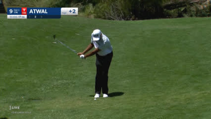 Arjun Atwal chips in for birdie at Mexico Open