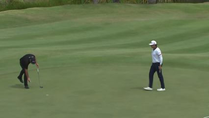 Ricky Barnes sends in birdie putt at Puerto Rico