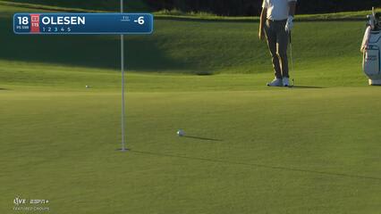 Thorbjørn Olesen sinks 5-foot birdie putt on No. 18 at Bank of Utah