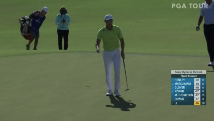 Hao Tong Li makes birdie putt at Sony Open