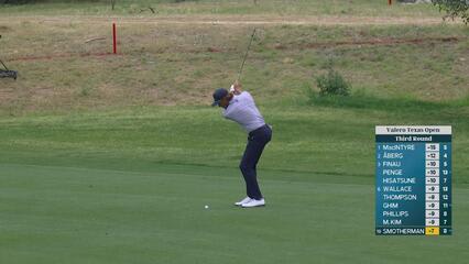 Austin Smotherman drains 5-foot birdie putt on No. 18 at Valero