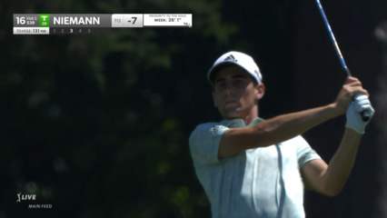 Joaquin Niemann converts 131-yard wedge shot for birdie at FedEx St. Jude Champ