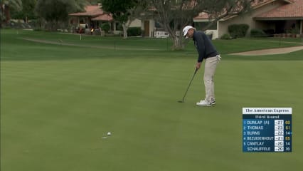 Jimmy Stanger sinks a birdie putt at The American Express