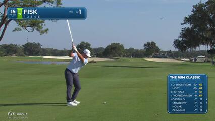 Steven Fisk sinks 5-foot birdie putt on No. 15 at The RSM Classic