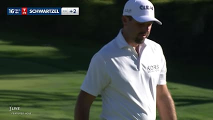 Charl Schwartzel makes birdie on No. 16 at Genesis