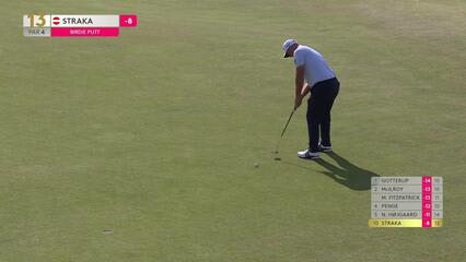 Sepp Straka makes birdie on No. 13 at Genesis Scottish Open