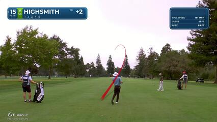 Joe Highsmith sinks 12-foot birdie putt on No. 15 at Procore