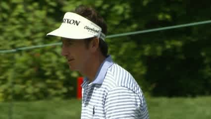 Gonzalo Fernandez-Castano opens with a 21-foot birdie putt at Deutsche Bank