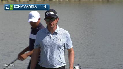 Nico Echavarria sinks 6-foot birdie putt on No. 14 at Cognizant Classic