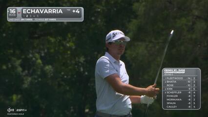 Nico Echavarria makes birdie on No. 16 at FedEx St. Jude