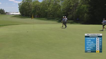 Jackson Suber taps in for birdie on No. 1 at RBC Canadian