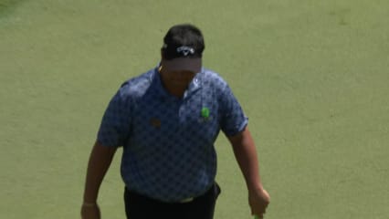 Kiradech Aphibarnrat rolls in 19-footer for birdie at Valspar