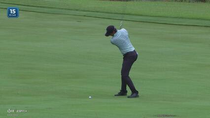 Aaron Rai makes birdie on No. 15 at Wyndham