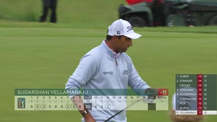 Sudarshan Yellamaraju sinks 26-foot birdie putt on No. 12 at RBC Canadian