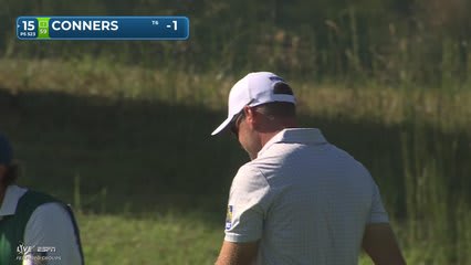 Corey Conners drains 4-foot birdie putt on No. 15 at Biltmore Championship