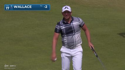 Matt Wallace makes birdie on No. 17 at Genesis Scottish Open