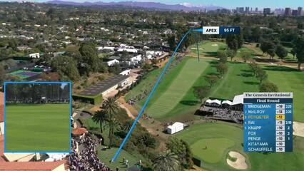 Aldrich Potgieter sinks 21-foot eagle putt on No. 1 at The Genesis