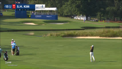 S.H. Kim gets up-and-down from off green for birdie at Wyndham