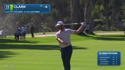 Wyndham Clark hits 56-yard approach to 3 feet, sets up birdie on No. 11 at The Genesis
