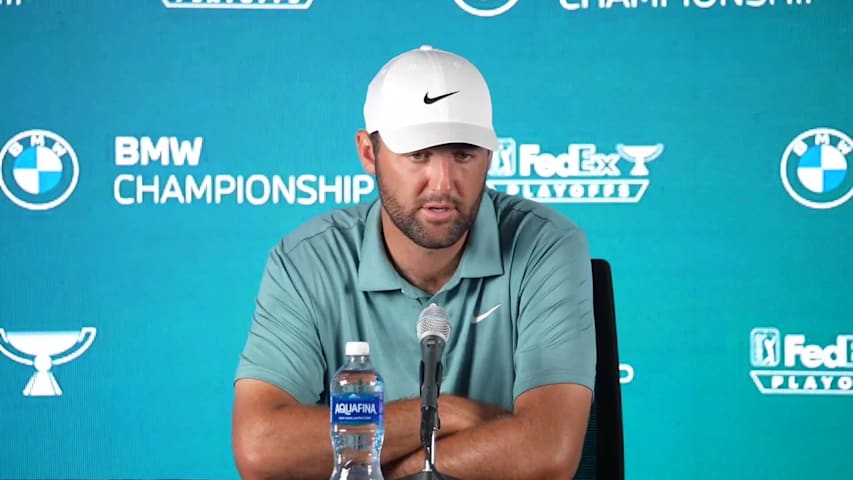 Scottie Scheffler news conference after winning BMW Championship