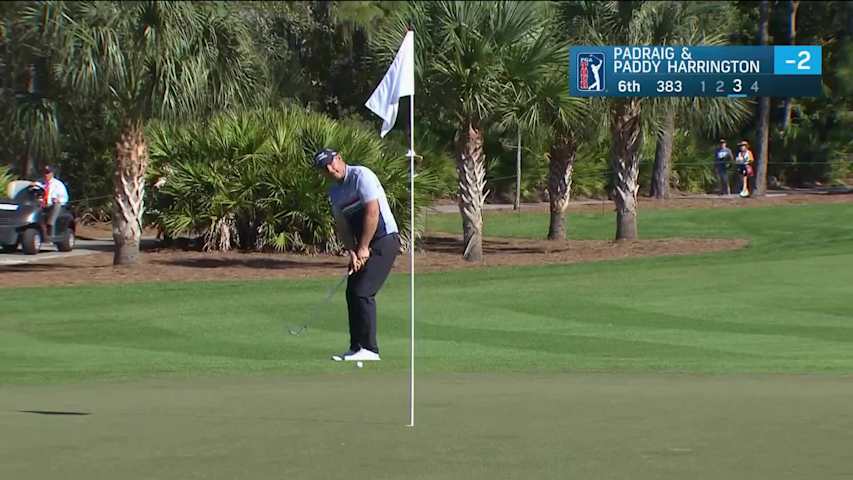 Padraig Harrington chips in for birdie at PNC Championship