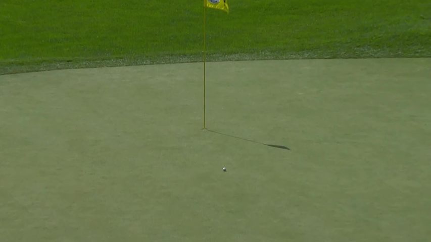 Vijay Singh drains lengthy birdie putt at Senior PGA