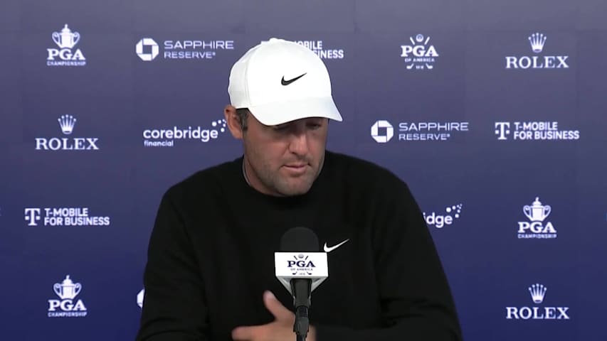 Scottie Scheffler on extremely difficult pin locations at PGA Championship