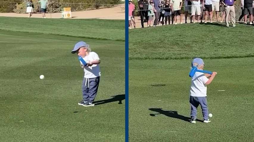 Bennett Scheffler shows off golf swing skills at WM Phoenix Open