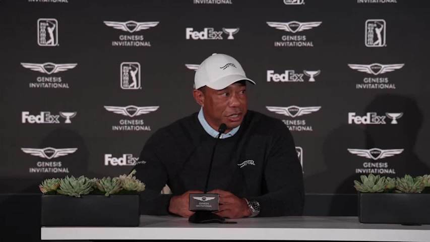 Tiger Woods addresses media at The Genesis Invitational