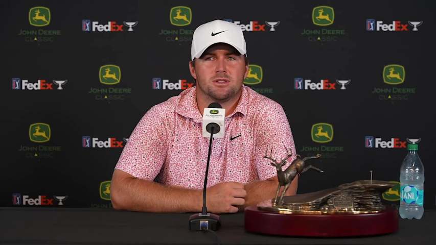 Chris Gotterup news conference after winning John Deere
