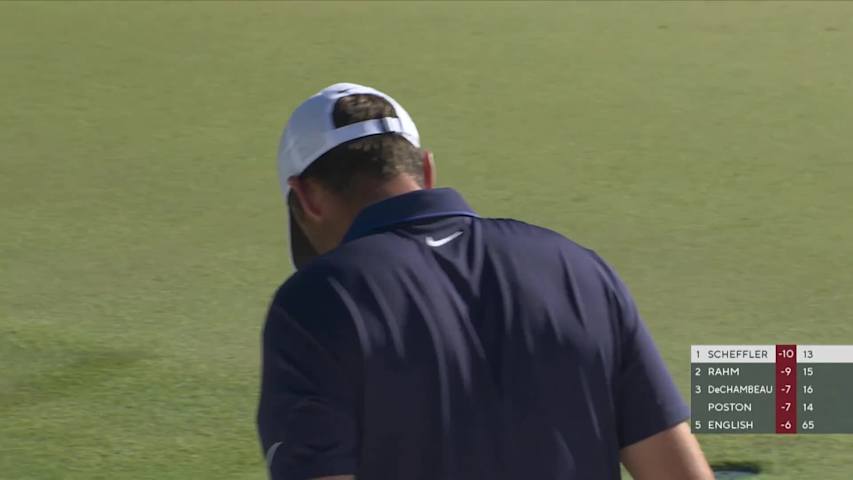 Scottie Scheffler’s saucy bunker shot secures birdie at PGA Championship