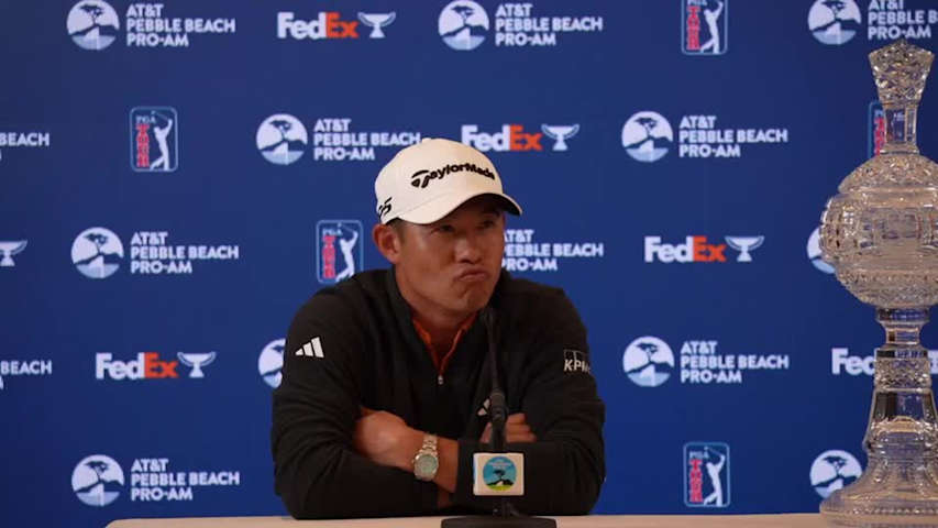 Collin Morikawa’s news conference after winning AT&T Pebble Beach Pro-Am
