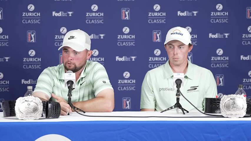 Matt and Alex Fitzpatrick news conference after winning Zurich Classic