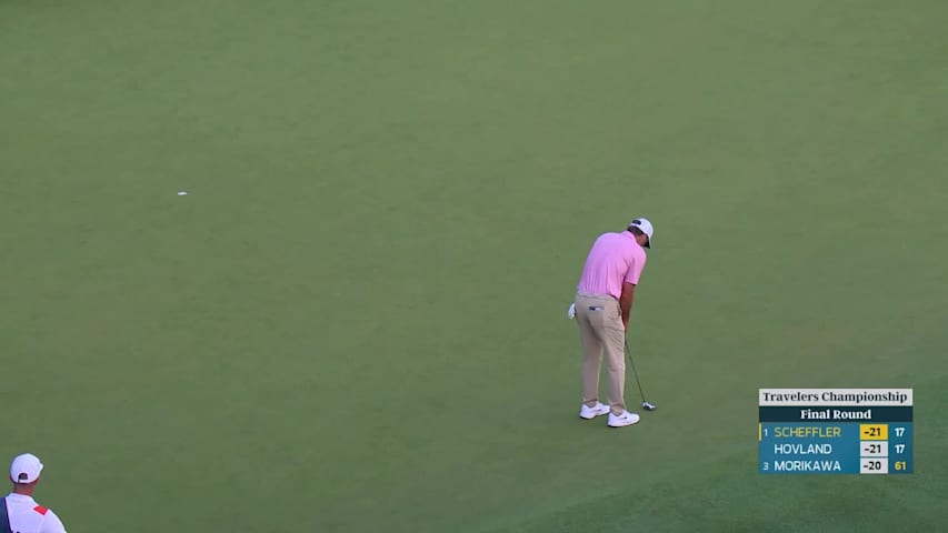 Scottie Scheffler, Viktor Hovland duel on final hole to send Travelers into playoff