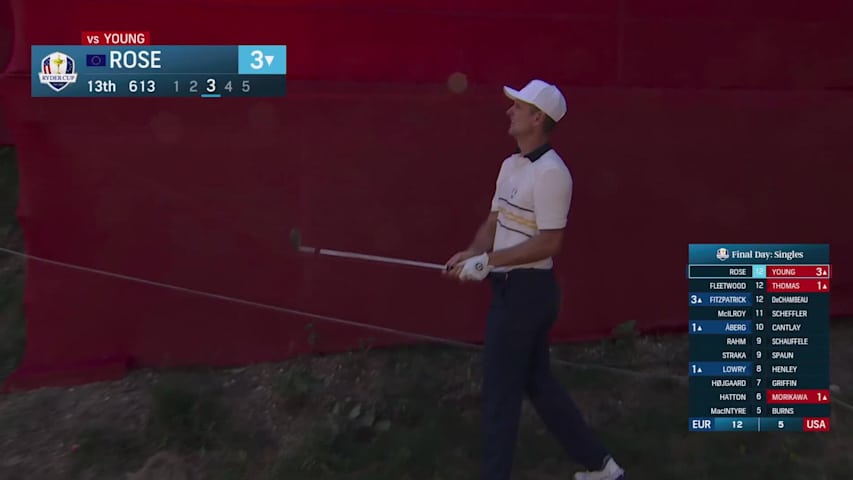 Justin Rose’s unbelievable recovery sets up birdie at Ryder Cup