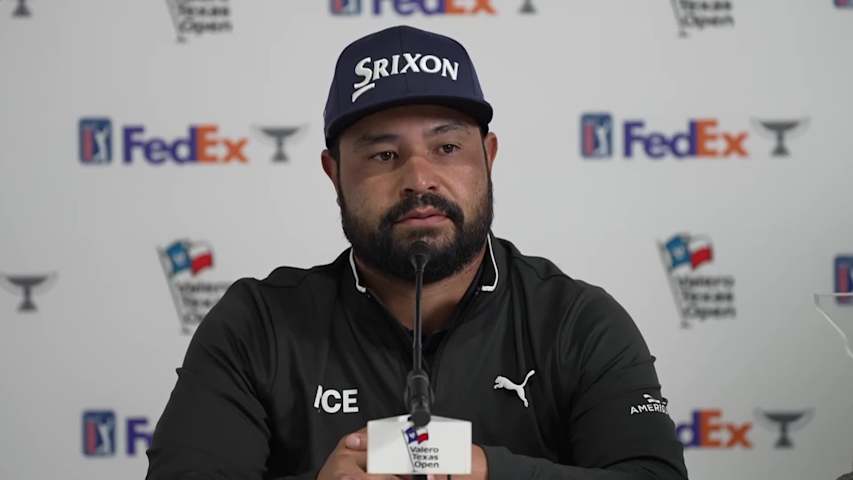 J.J. Spaun news conference after winning Valero