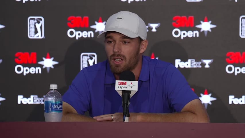 Aaron Wise talks importance of having his wife as caddie