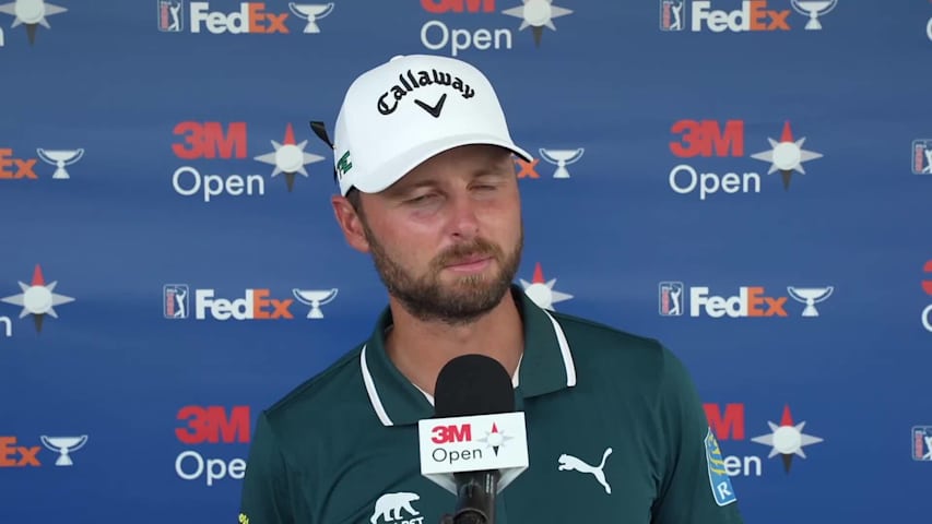Adam Svensson interview after Round 1 at 3M Open