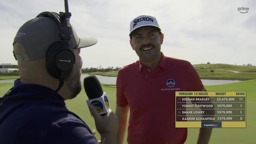 Keegan Bradley takes huge lead at ‘The Skins Game’ with four skin hole