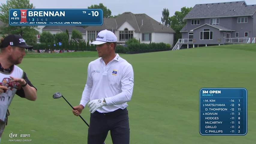 Michael Brennan reaches par-5 No. 6 in two, makes birdie at 3M Open