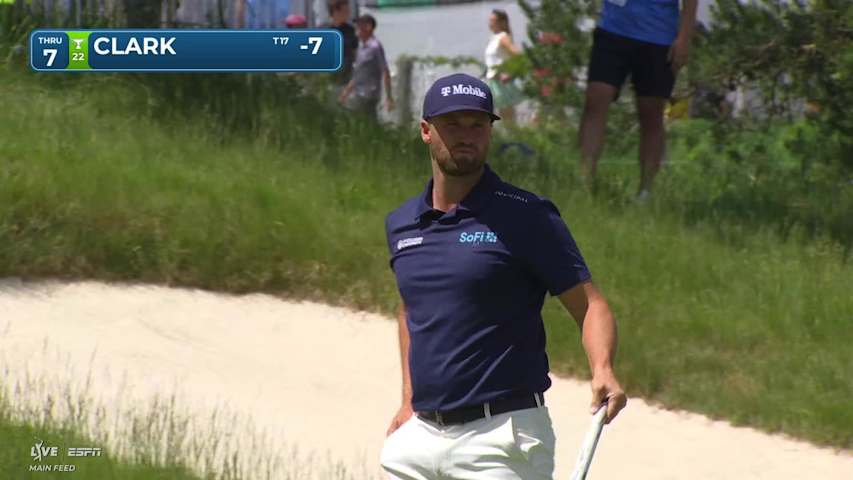 Wyndham Clark sinks 20-foot birdie putt on No. 7 at RBC Canadian