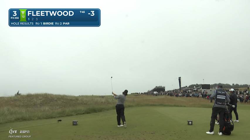 Tommy Fleetwood hits tee shot to 13 feet, sets up birdie on No. 3 at Genesis Scottish Open