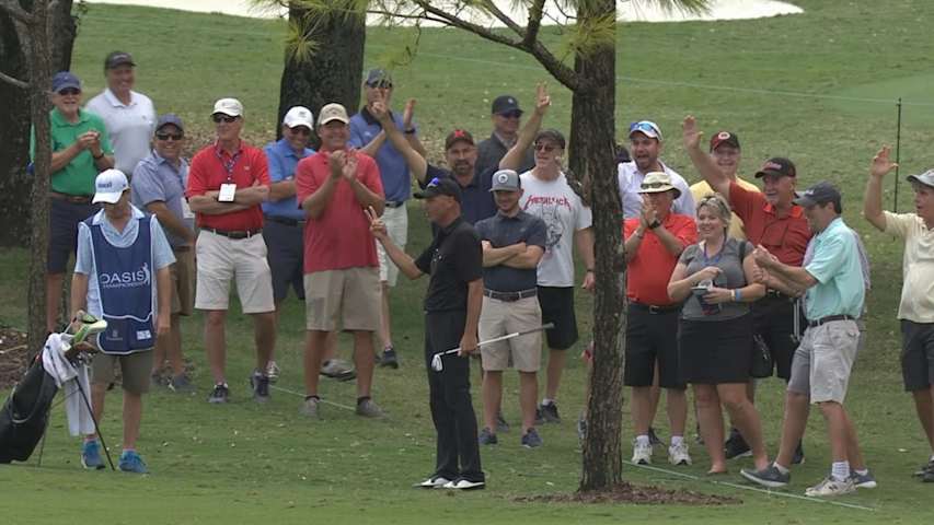 Rocco Mediate holes out for eagle at Oasis Championship
