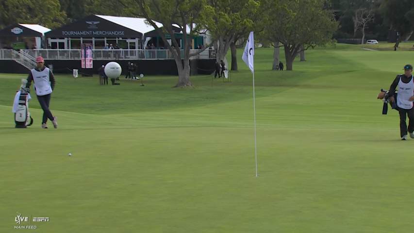 Sam Stevens misses 41-foot putt, taps in from 2 feet for birdie at The Genesis