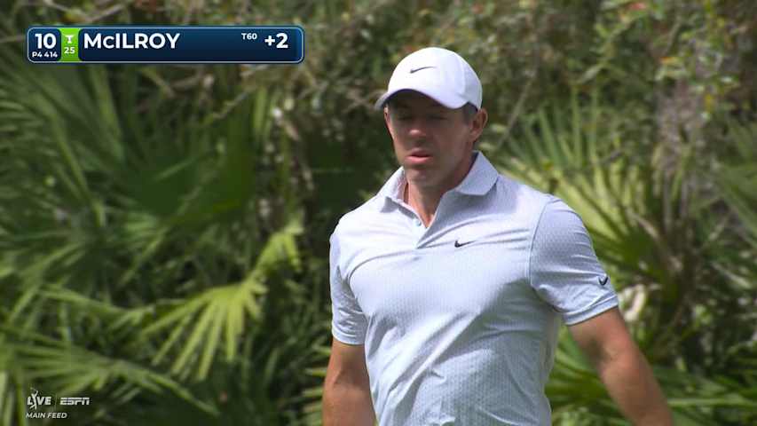 Rory McIlroy hits 128-yard approach to 17 feet, sets up birdie on No. 10 at THE PLAYERS