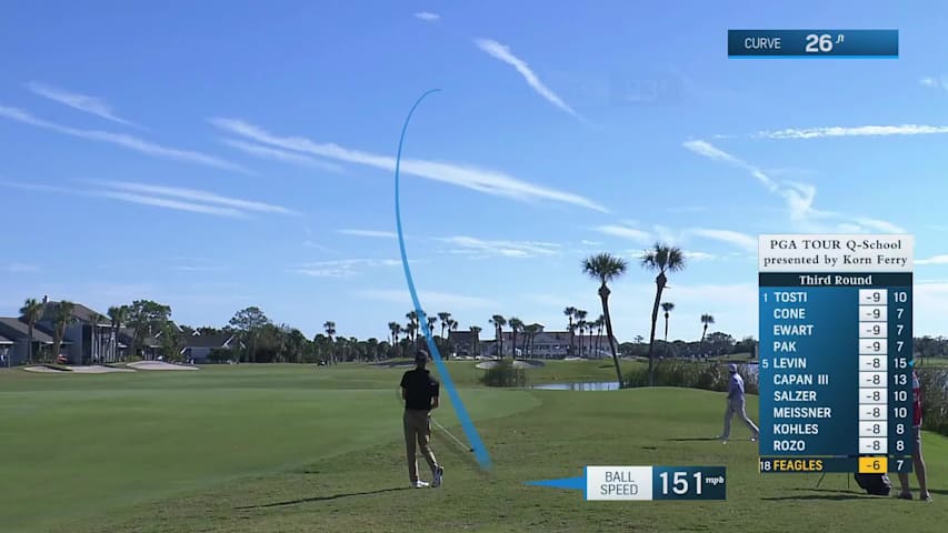 Michael Feagles holes out for birdie on No. 8 at PGA TOUR Q-School