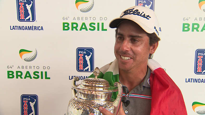 Rodolfo Cazaubón interview after winning the 64 Aberto do Brasil